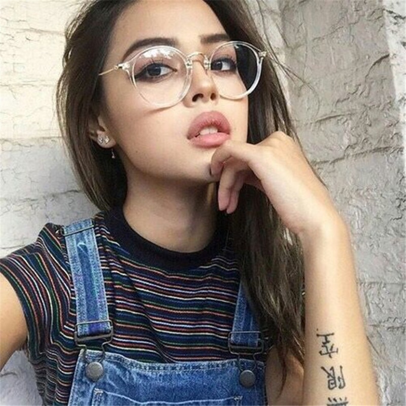Gafas redondas transparentes con montura transparente para mujer, anteojos para miopía, montura de gafas para hombre, gafas ópticas contra rayos azules,