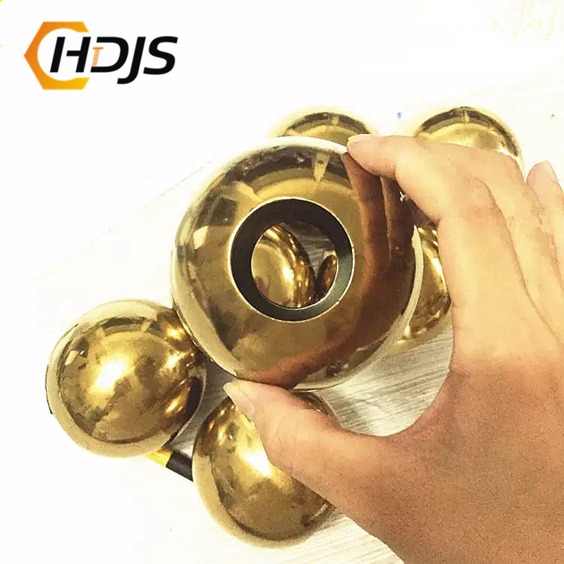 Verdikte rvs holle bal, versierd met uitgeholde gold metalen Kerst bal, home decoratie magische bal