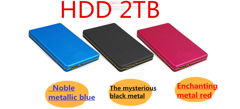 The latest style 500 gb 1 TB / 2 TB metal shell USB 2.0 laptop mobile hard disk 2000 gb external hard disk monitoring extern