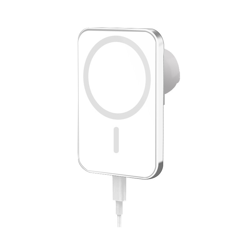 Neueste Magnetische Drahtlose Auto Ladegerät Halterung für iPhone 12 Pro Max mini Magsafing Schnelle Lade Drahtlose Ladegerät Auto Telefon Halter: White