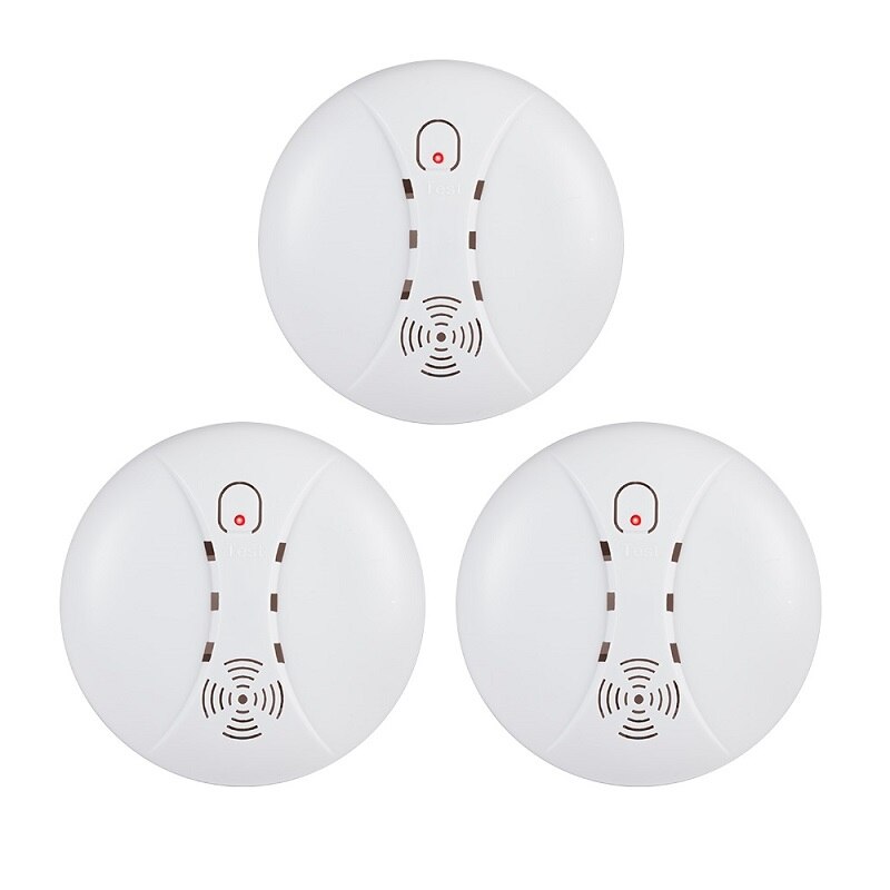 433MHz Wireless Smoke Sensor KEIRUI PGST Wireless Smoke Detector For Security Home Alarm System Baterry Power Fire Alarm Smoke: 3 PCS