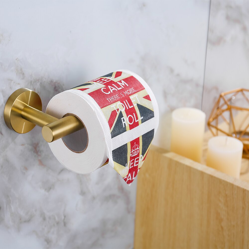 Złoto szczotkowane akcesoria łazienkowe zestaw uchwytów wieszak na ręczniki wieszak na papier toaletowy wieszak na ręczniki wieszak ścienny ze stali nierdzewnej.: Tissue uchwyt