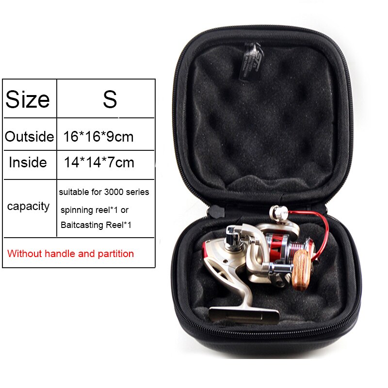 1Pcs Fishing Reel Bag Protective Spinning Reel Case Hard Shell Fishing Tackle Storage Box Shockproof Waterproof S/M/L FB33
