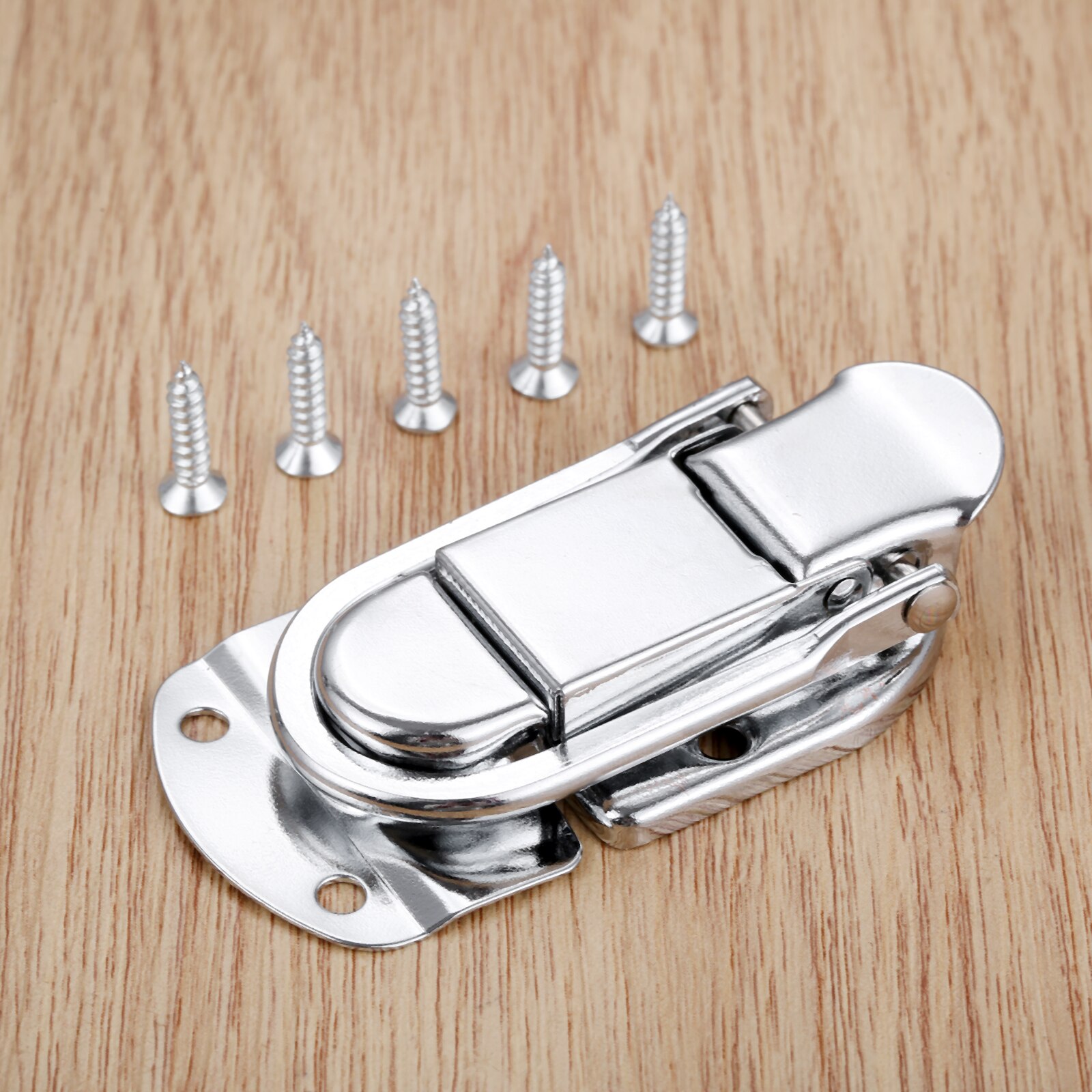 1pc zamknięcia dociągające zapięcie W/śrubin klasyczny zamek ze stopu cynku drewniane pudełko biżuteria pudełko upominkowe na wino antyczny brąz/srebro 67mm x 34mm klamra: srebro