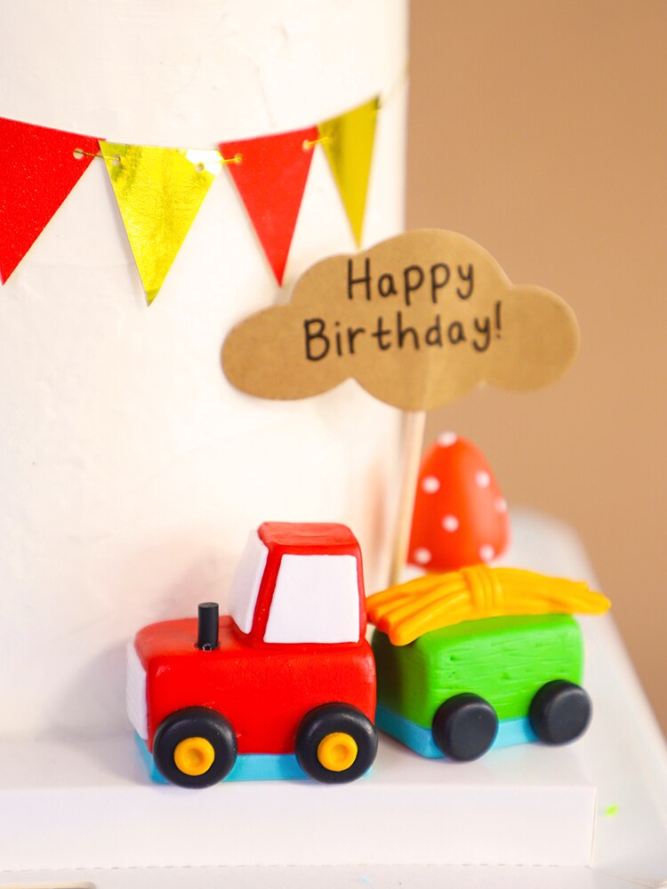 Boerderij Cake Topper Dier Koe Paard Cartoon Verjaardagsfeestje Baby Decoratie Kinderen Zonnebloem Serie Gelukkig Douche Bakken Taart