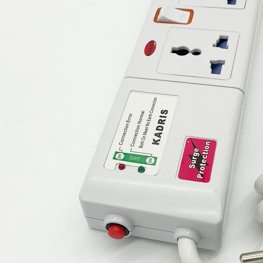 Power Strip Surge Protector 5 Way AC Universal Outlets Electric Plug Extension Socket Individual Switch 2500W 10A 3m/9.8ft Cord