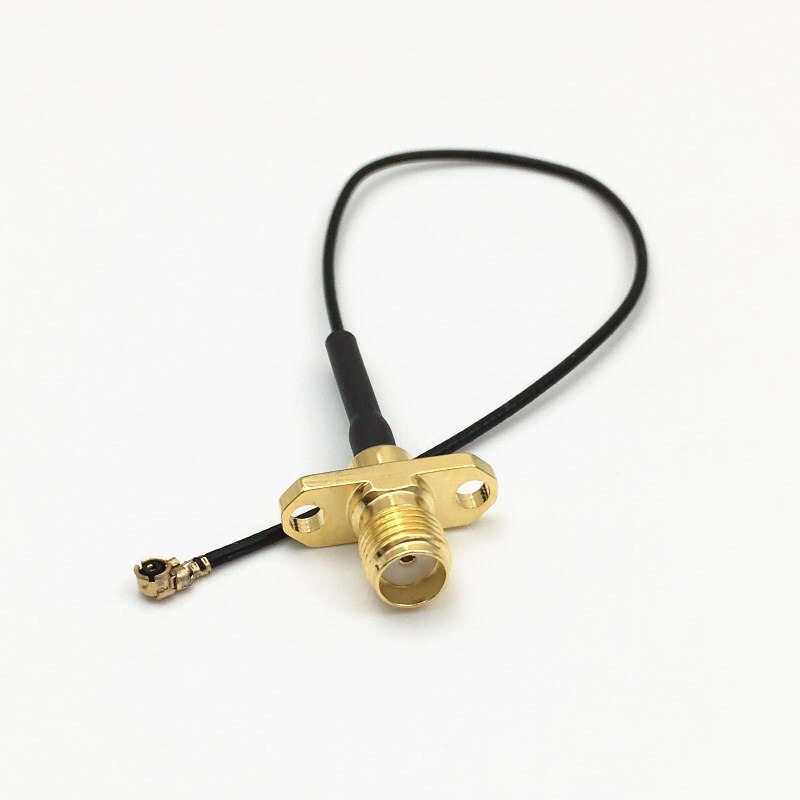 Prise à bride 2 trous u-fl/IPX IPEX UFL vers SMA femelle, câble d&#39;antenne RF 1.13 Pigtail OD 1.13mm pour routeur de carte WIFI PCI 1 pièces