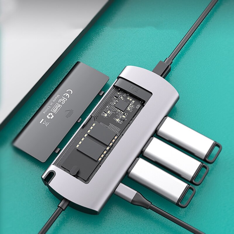 Type-C Docking Station Six-In-One Usb3.0 Converter Notebook Expansion Dock Hub to Hdmi