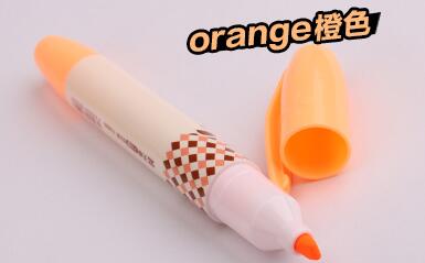 1X mignon Kawaii Panda cochon animaux surligneur papier marquage stylo dessin école fournitures de bureau étudiant gratifiant papeterie: ORANGE