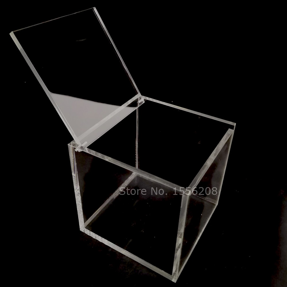 Caja de almacenamiento de acrílico transparente, cubo cuadrado transparente, estuche multiusos para exhibición, vidrio acrílico Plexi, cajas de embalaje de joyería para