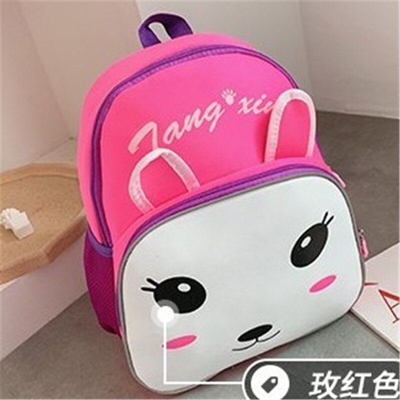 Cartoon Shoulder Bag Animal Kindergarten Schoolbag Backpack For Kids Baby Zoo Series Cute Children Schoolbag: Red