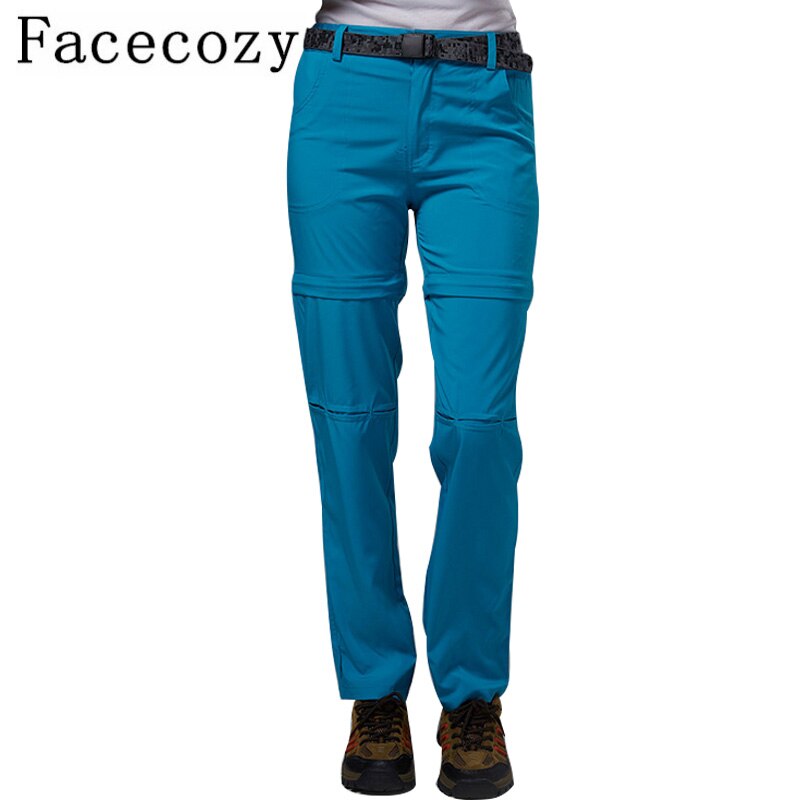 Facecozy dame vår sommer utendørs turbukser avtagbar sommer camping fiske shorts hurtigtørkende bukse dame