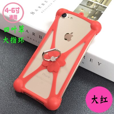 Haier Alpha A1 A3 Lite A6 A7 I8 E11 P10 P11 P8 E7 E13 cas Rotation Anneau Téléphone couverture Haier G50 G51 G7s T51 étui Universel Doux: Red