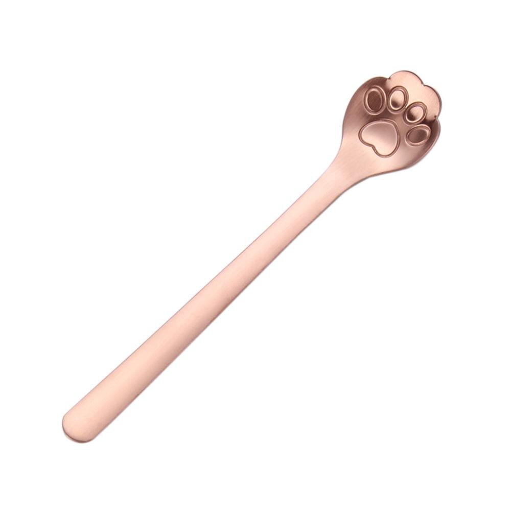 Acier inoxydable mignon chat griffe cuillères petit café thé gâteau Dessert cuillère fantaisie sucre cuillère à café vaisselle accessoires de cuisine: A3