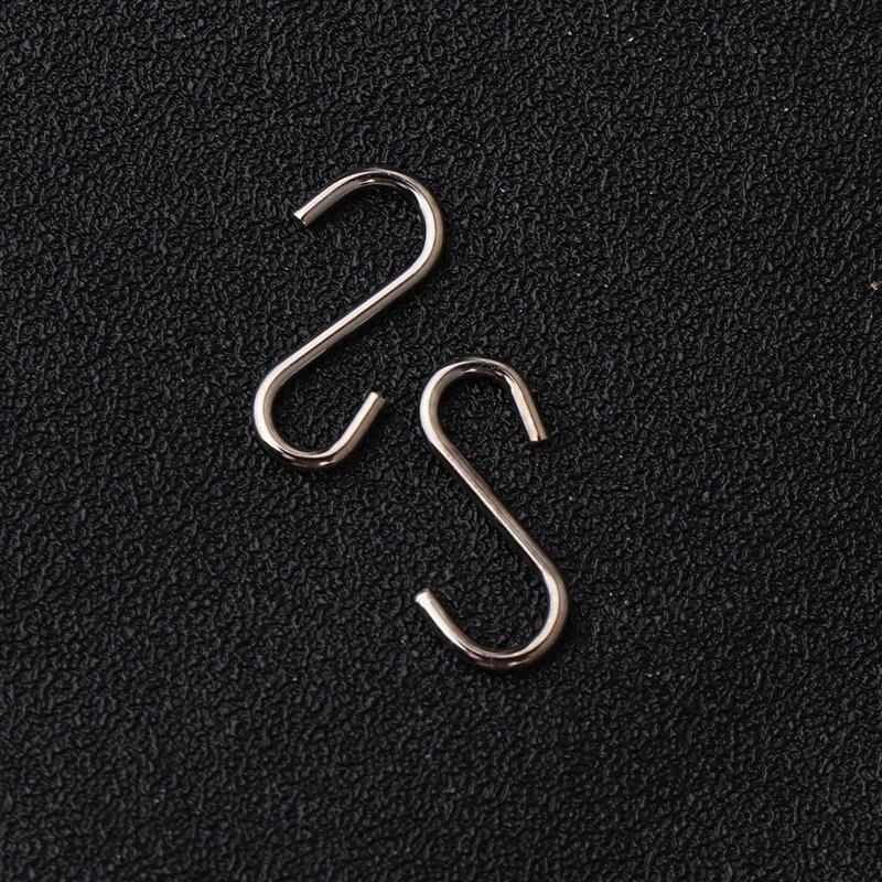 100 Uds Mini DIY en forma de S ganchos de Metal accesorio de joyería para manualidades de acero inoxidable en forma de S de en forma de S ganchos
