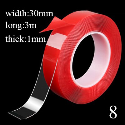 3M Wasbare Herbruikbare Dubbelzijdig Tape Transparante Magic Acryl Plakband Nano Traceless Sticker Briefpapier