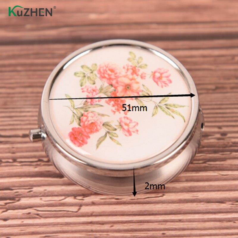 Vouwen Pil Case Draagbare Pillendoosje Make Storage Container Metalen Pil Cutter Geneeskunde Organizer 30G