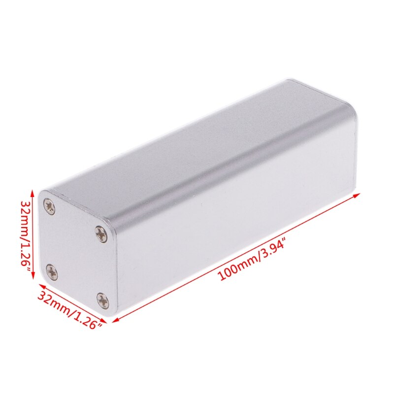 DIY Extruded Electronic Project Aluminum Enclosure Case Black 100x32x32mm