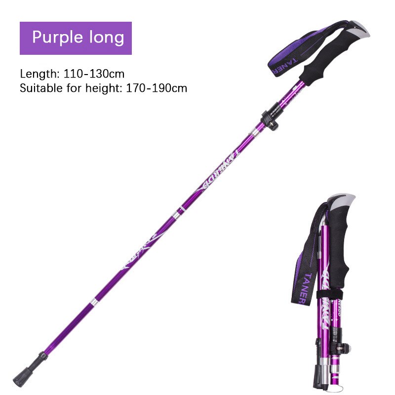 Spaserstokk karbonfiber lett karbon aluminium 5 seksjon ekstern lås utendørs fjellklatring fotturer: 8