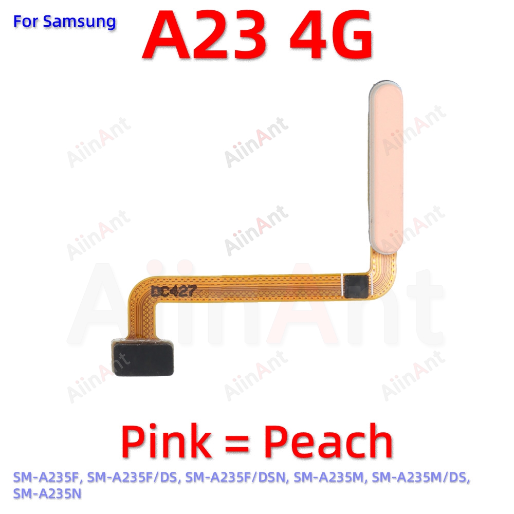 Back Button Touch ID Finger Scanner Fingerprint Sensor Flex Cable For Samsung Galaxy A22 A23 4G 5G A225F A226B A235F A236B A236U: Yellow