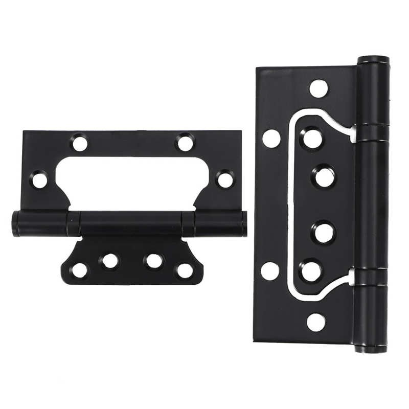3Set Window Door Fittings Flat Hinge Zinc Alloy Open Mute Bearing Furniture Hinges Hardware Fitting Accessory Black
