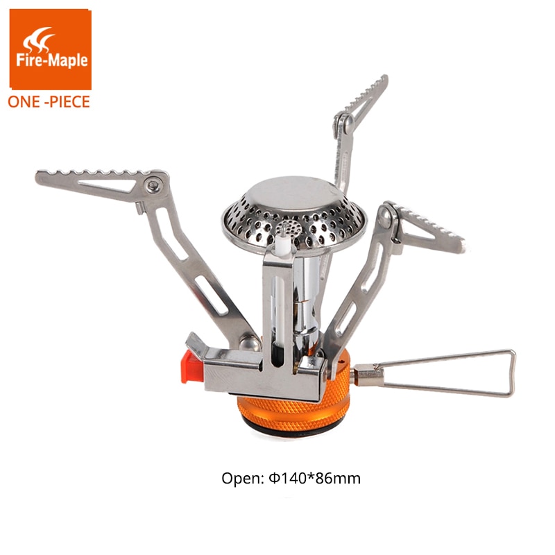 Fire Maple One-Piece Foldable Gas Stove Light Weight Stainless Steel Outdoor Cooker Gas Burner Camping Equipment FMS-102