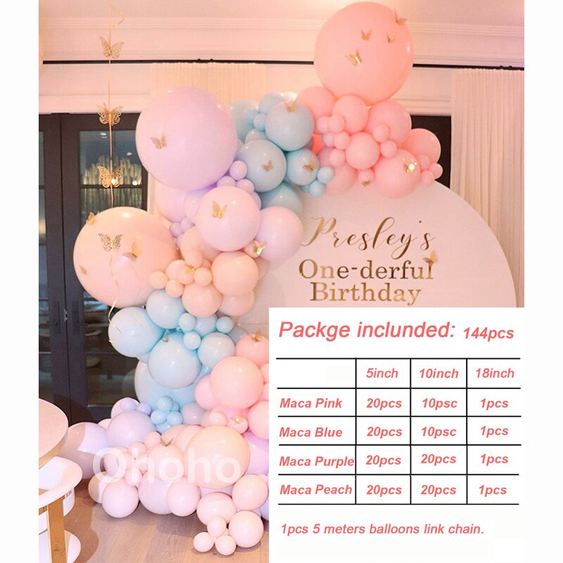 Ohoho Macaron Rainbow Pastel Balloon Arch Kit Kids Birthday Decoration Baby Shower Wedding Unicorn Party Decor Backdrop Globos: balloon arch 2