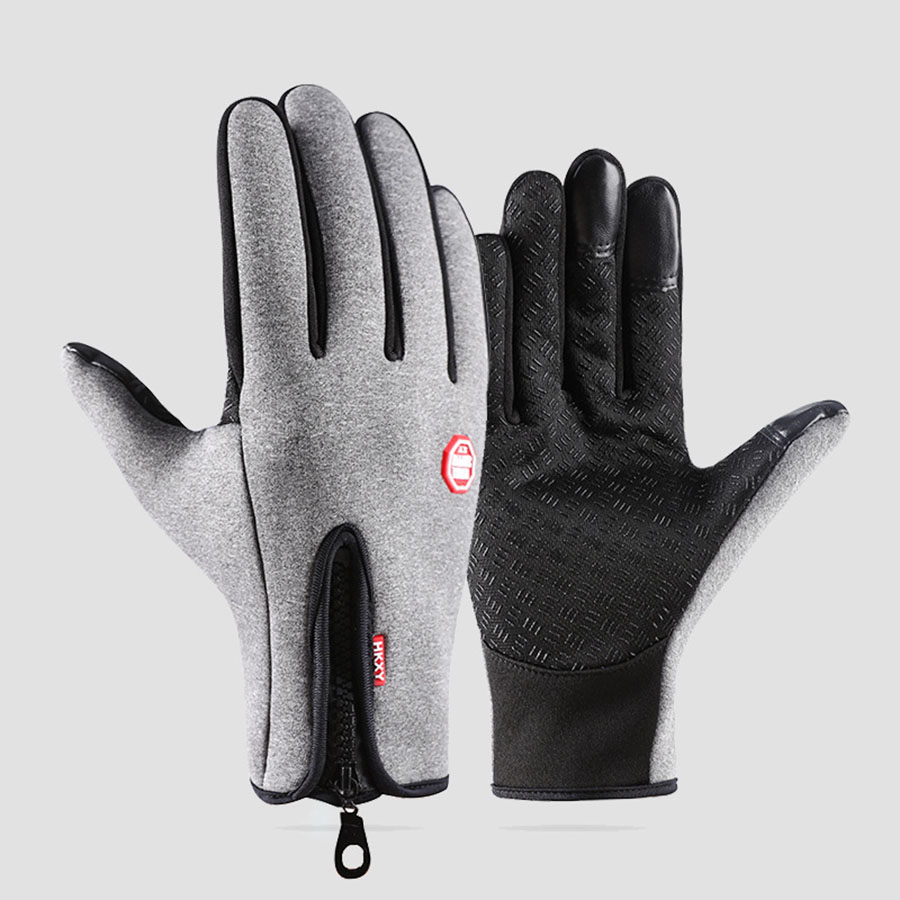 1 Piece of Sports Gloves, Outdoor Cycling, Skiing and Mountaineering Gloves, Autumn and Winter Touch Screen Non-Slip Gloves, Waterproof, Windproof and Warm Gloves: GRAY / XL