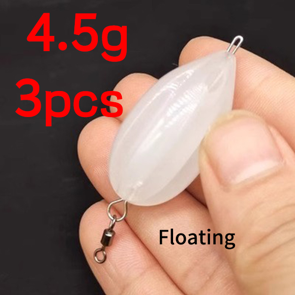 Elllv-lanzador asistido de 3 piezas, dispositivo de tiro largo flotante y hundido para señuelo de pesca, Texas Rig, accesorios de contrapeso de lentejuelas: Negro
