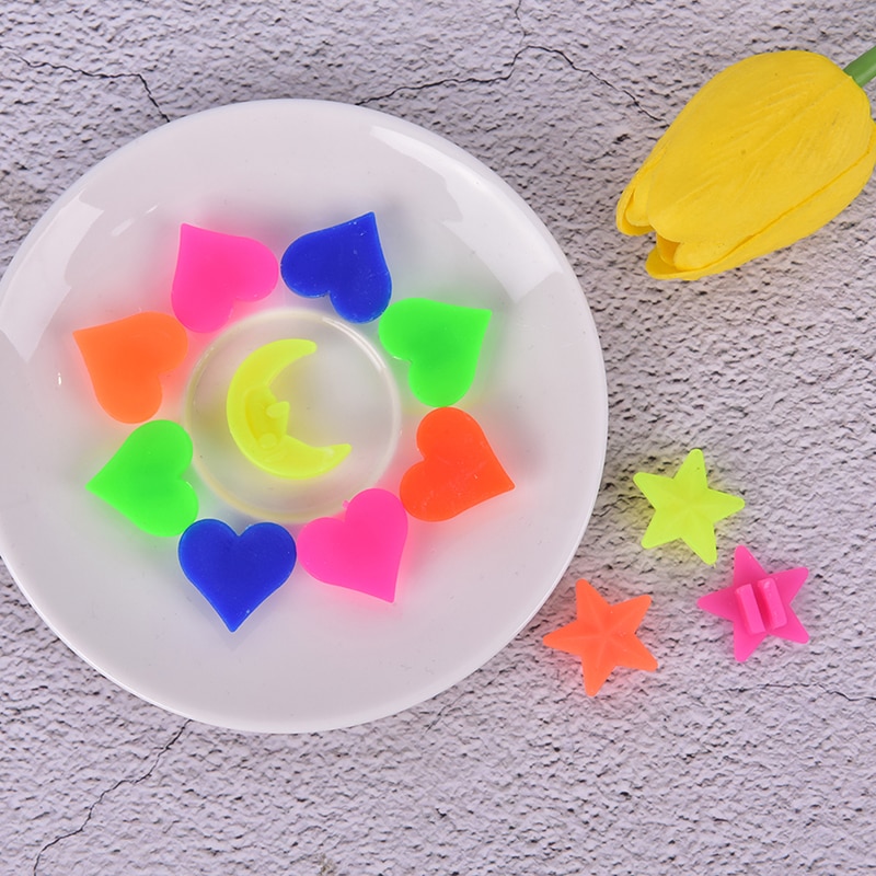 Contas de bicicleta de plástico com clipe, 36 peças, contas de fio, decoração, estrela luminosa mista, aro de roda de bicicleta