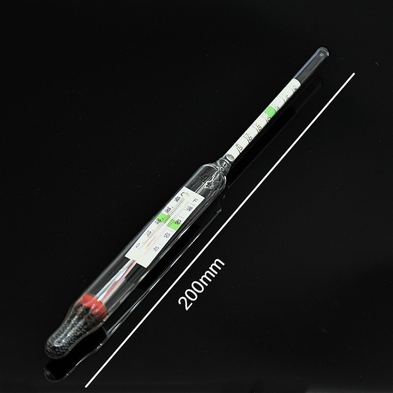Seawater Density Meter 1.000-1.060 Seawater Salinity Meter Baume Glass Hydrometer Densitometer 2 In 1 With Thermometer 5 Pcs