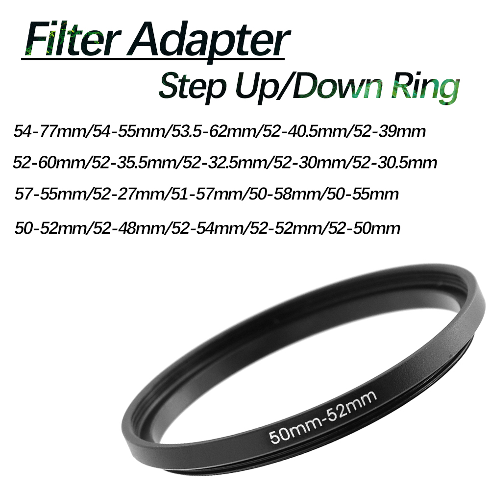 Kamera Objektiv Filter Adapter Ring Schritt hoch & Nieder Filter Ring Adapter 52-52/52-50/50-55/58-49/51-57/52-48mm Kamera Objektiv Zubehör