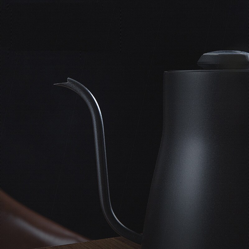 850ml Stainless Steel Gooseneck Coffee Kettle With Thermometer Lid Pouring Drip Spout Teapot Tea Pot Wood Handle Black Home Cafe