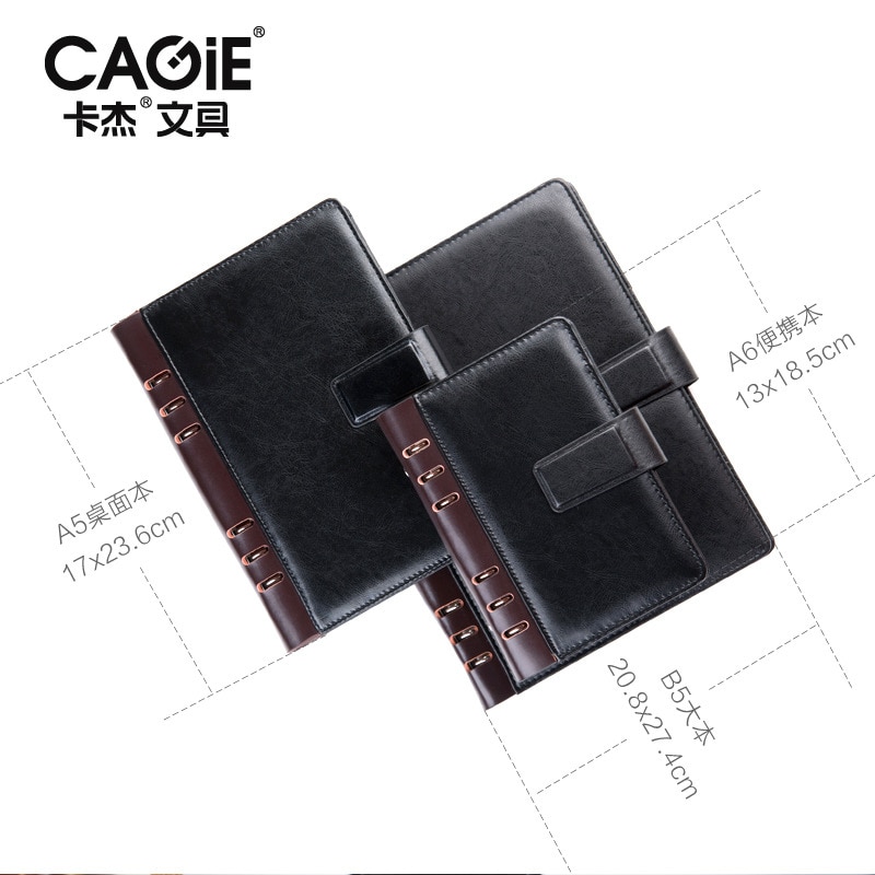 School Notebook Planner Business Notepad A5 Loose-leaf Notebook Leather Stitching This Customization JSB001G