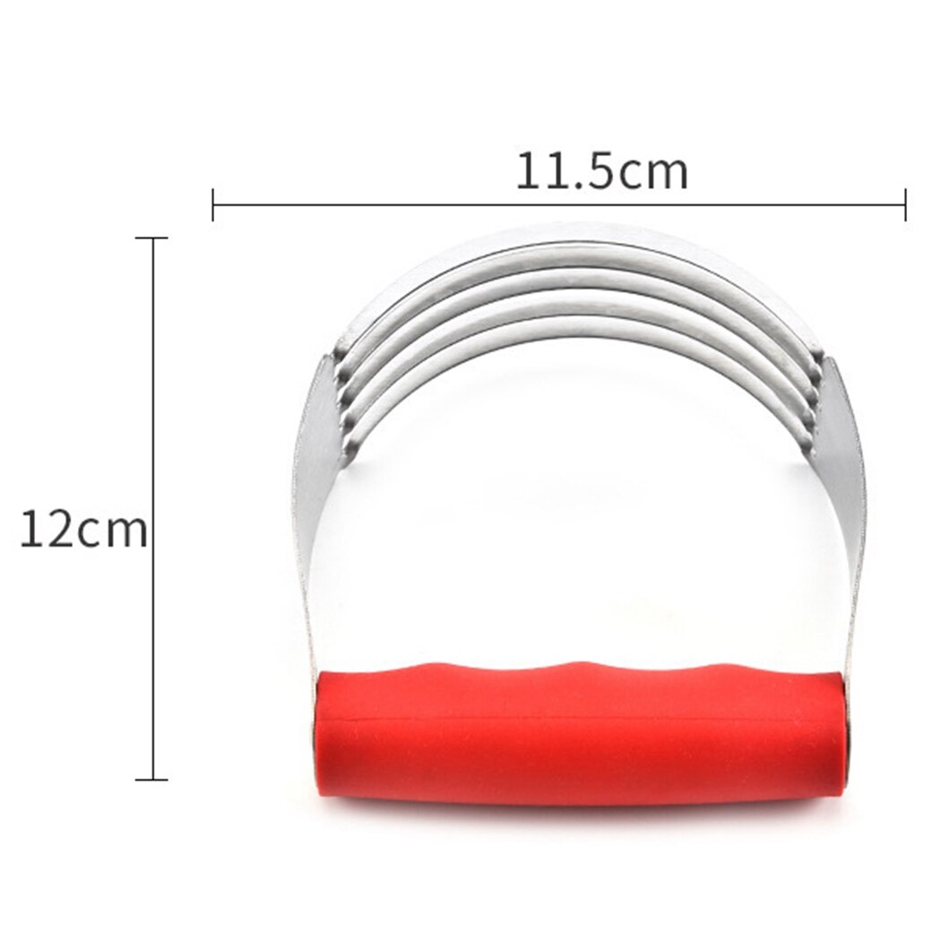Dough Blender Rubber Handle Pastry Cutter Stainless Steel Dough Mixer Butter Mixing Blades Pastry Blender Kitchen Accessories