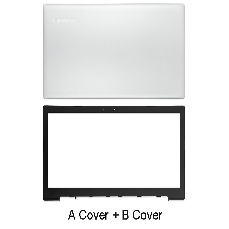 Coque arrière LCD pour ordinateur portable Lenovo, compatible avec IdeaPad 320 – 15 320-15IKB 320-15ISK 320-15ABR, lunette avant, charnières repose-paume, boîtier inférieur blanc: AB Cover