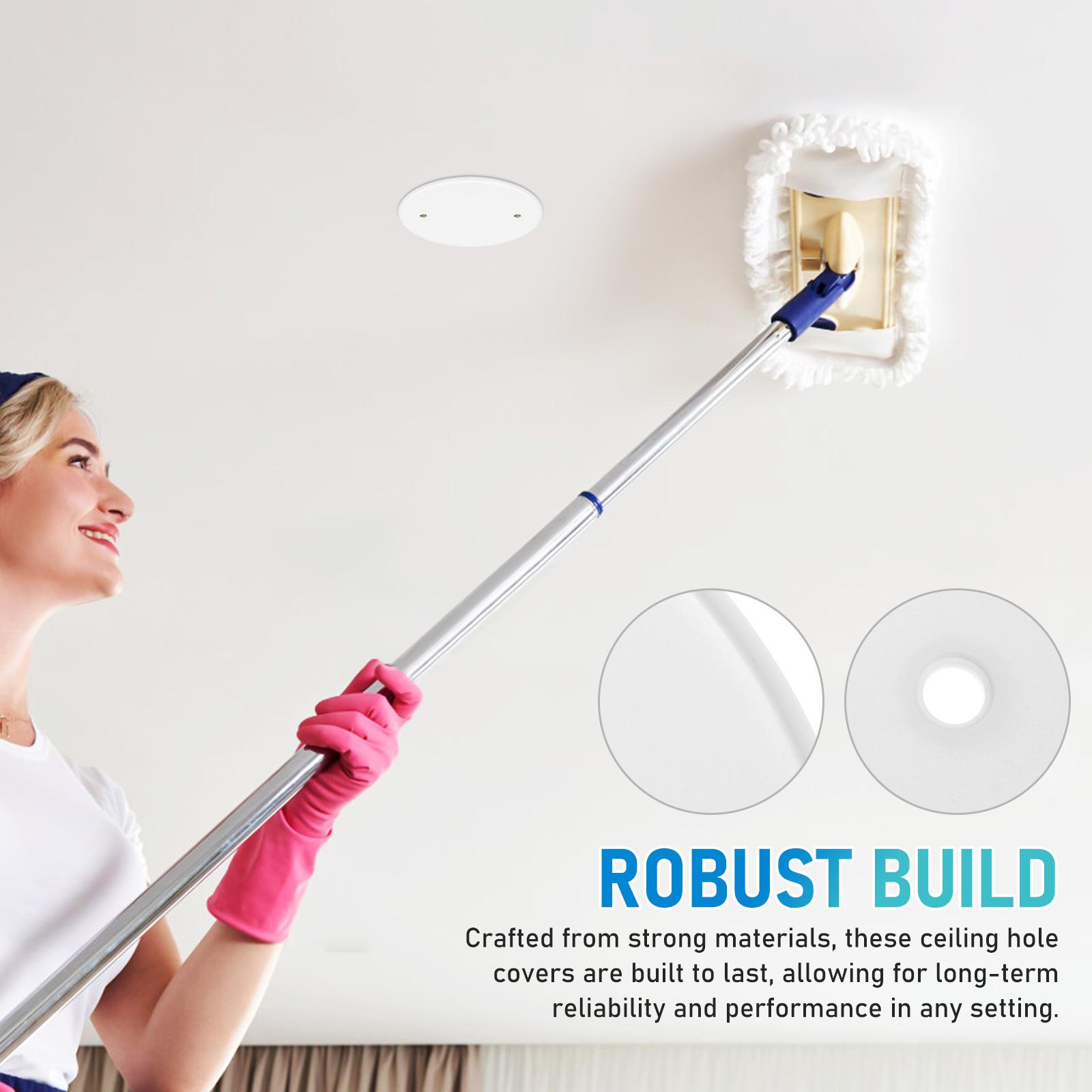 4 stuks plafondgatafdekking ronde afdekplaat rond plafond blanco afdekkingen platte blanco plaat ronde elektrische doosafdekkingen rond