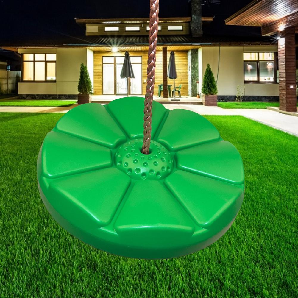 Altalena per sedile ad albero per bambini altalena a disco tondo con moschettone in corda regolabile piattaforma per arrampicata all&#39;aperto Swi