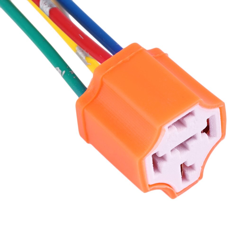 Relais Socket Auto Relais Oranje Plastic Vervanging Relais Socket Harness 5 Pin 5 Draad Voor Auto Automotive Relais