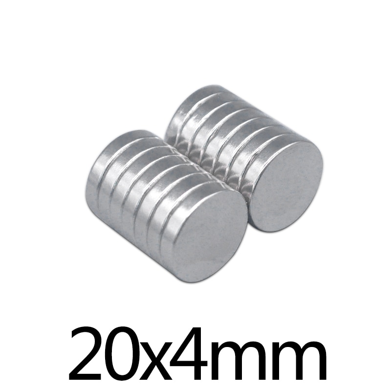 10/20/50 Pcs Permanente Ronde Magneten Neodymium Magneet N35 20X4 Mm Sterke Magnetische Magneten 20*4 Mm Krachtige Magneten