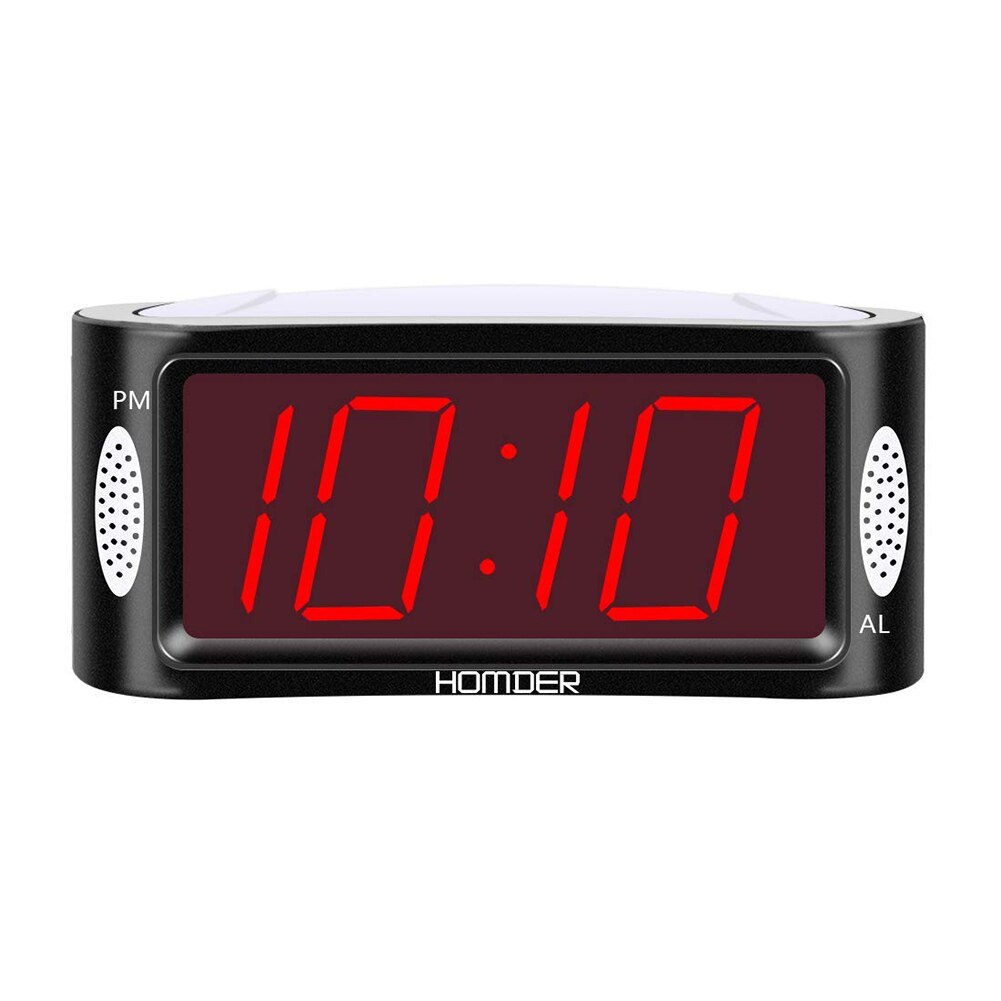 4.9 Inch Digital Alarm Clock With LED Night Light Dimmable Bedside Snooze Battery / Electric Home Office Desk Clock EU/UK Plug: UK plug