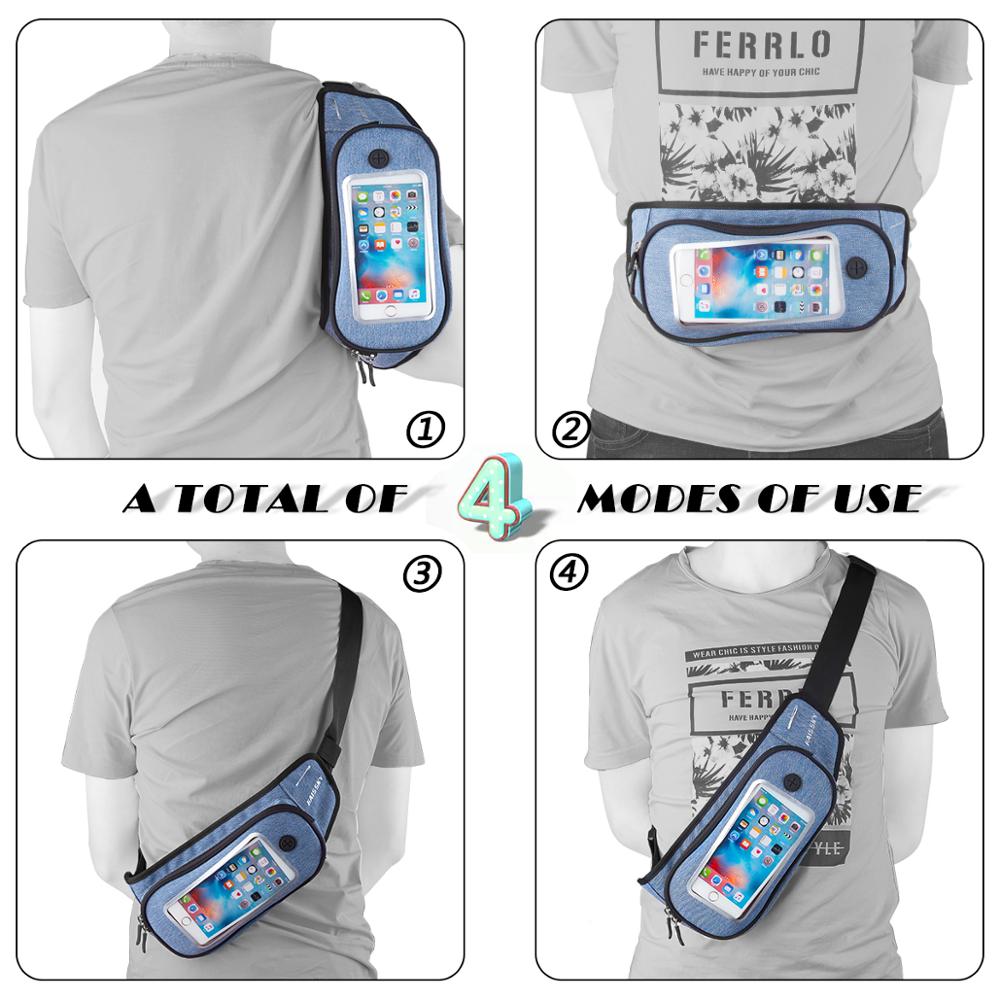 Haissky 145 marsupio da corsa marsupio sportivo marsupio per cellulare palestra fitness borse donna uomo sentiero