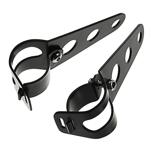 28mm-43mm Motorrad Zubehör Motorrad Scheinwerfer Montage Halterung Erzähler Gabel Klemme Kopf Lampe Halfter Für Harley: Schwarz