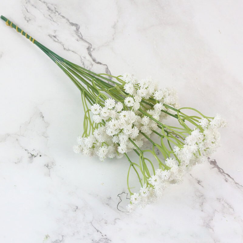 90 têtes fleurs artificielles faux bébé souffle gypsophile décoration de mariage anniversaire bricolage Photo accessoires fleur têtes branche