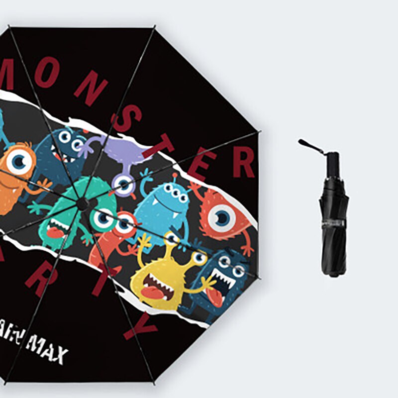 YADA Graffiti dessin animé drôle beau parapluie pluvieux pliant Anti-UV imperméable parapluies Parasol Protection solaire parapluie YD200099: YD200099B