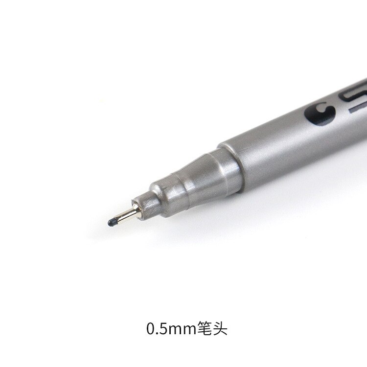 1Pc Waterproof Painting Pigment Lining Micron Ink Art Marker Black Fineliner Sketch Pen Needle Pen School Supplies Stationery: Light Grey