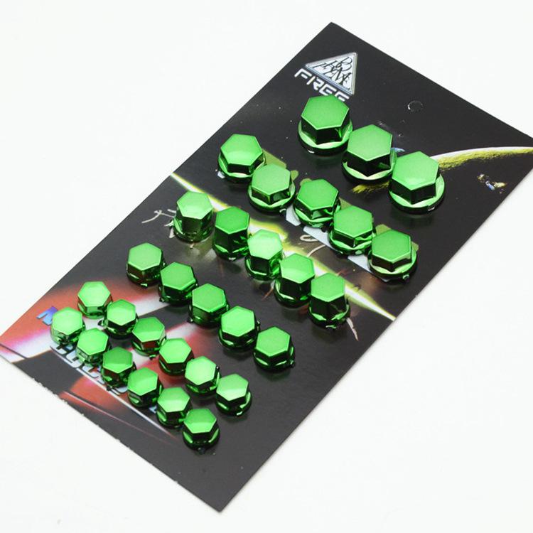 Adeeing 30 unids/set accesorios de modificación de motocicleta cabeza cubierta de tornillo piezas decorativas para Yamaha Kawasaki Honda r30: green