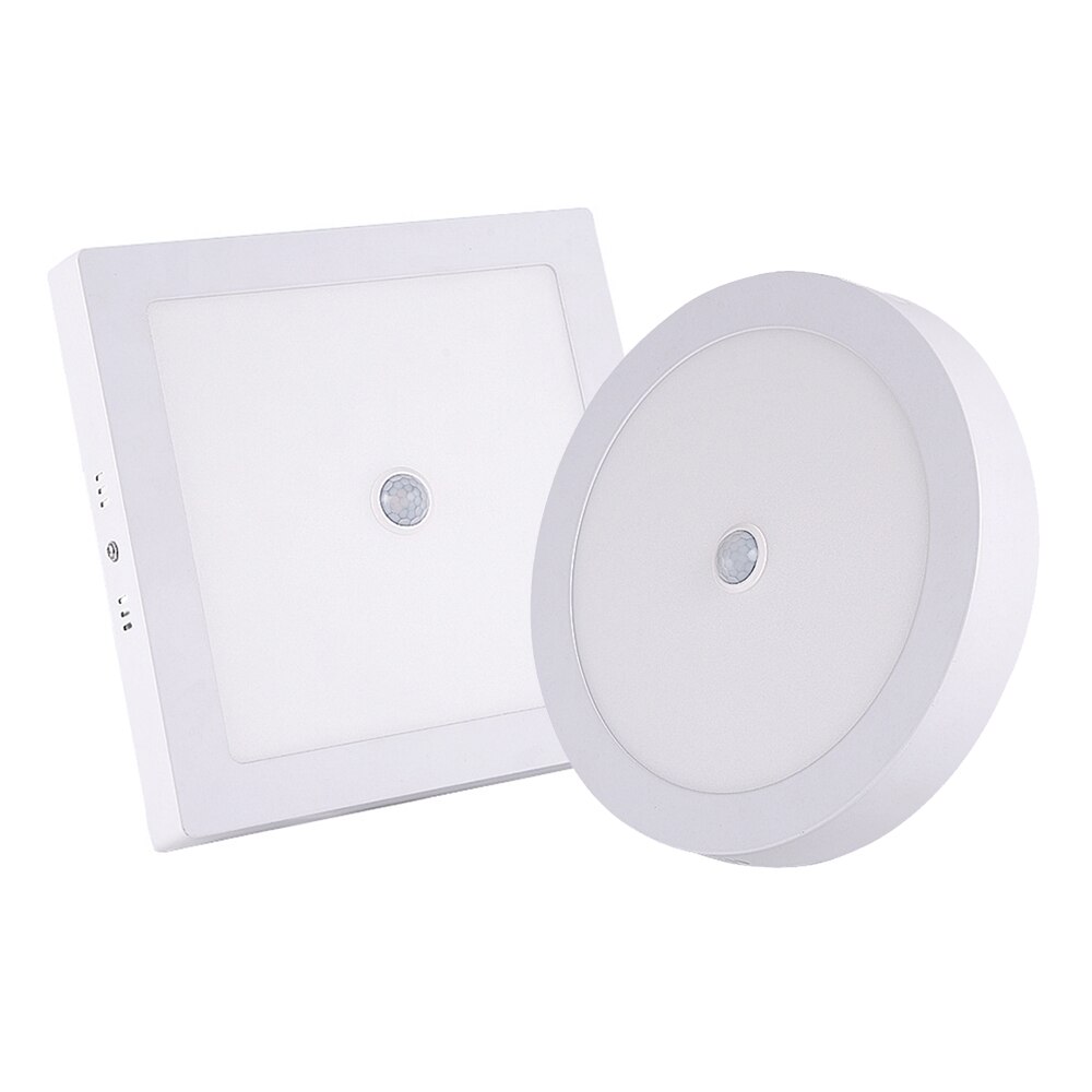 Square Round LED Ceiling Light PIR Motion Sensor LED Panel Light Surface Mounted Human Induction Ceiling Light Bathroom Aisle