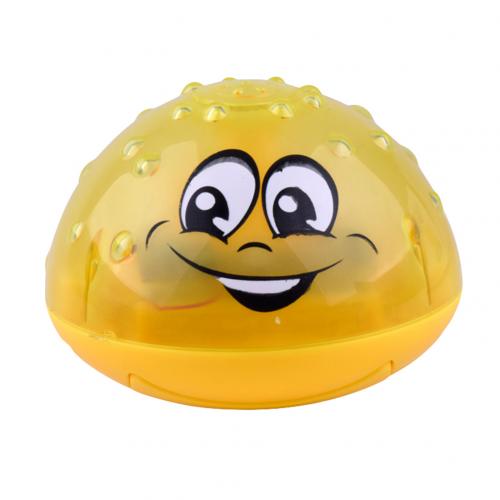 Baby Bath Toy Lovely LED Flashing Musical Ball Water Squirting Sprinkler Baby Bath Shower Toy for Children Swimming Party: Yellow