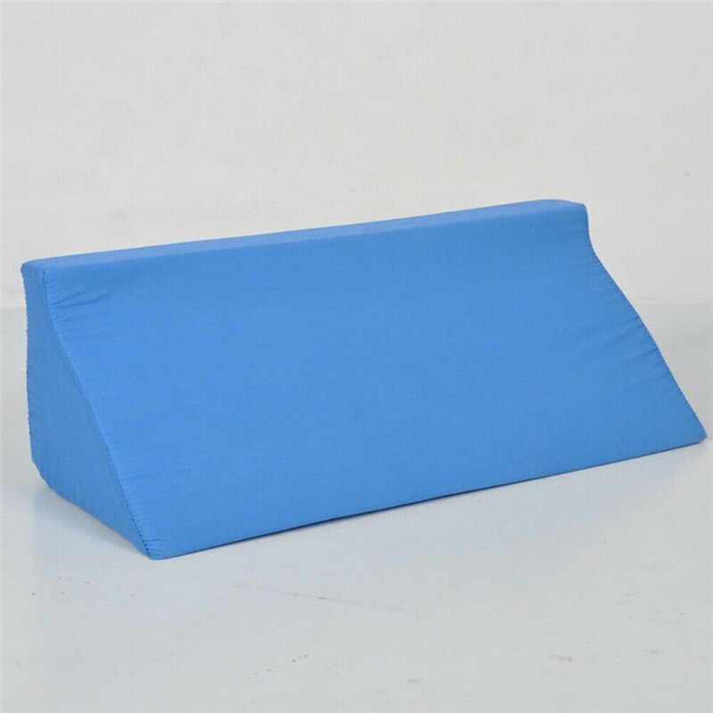 Verheffen Wedge Bed Kussen Beste Pad Lendensteun Kussen Voor Slapen Rest R Type Omgedraaid Pad Kant Pad: Blauw